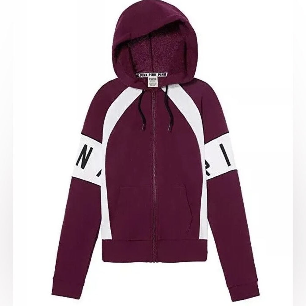 Women’s PINK Colorblock Zip-Up Hoodie